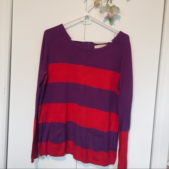 Ann Taylor for Loft Bold Striped Soft Sweater - Picture 2 of 6